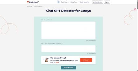 StudyCorgi ChatGPT Detector